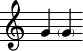 
\include "lilypond-book-preamble.ly"
\paper {
  indent = 0\mm
  line-width = 160\mm
  % offset the left padding, also add 1mm as lilypond creates cropped
  % images with a little space on the right
  line-width = #(- line-width (* mm  3.000000) (* mm 1))
  line-width = 160\mm - 2.0 * 10.16\mm
  % offset the left padding, also add 1mm as lilypond creates cropped
  % images with a little space on the right
  line-width = #(- line-width (* mm  3.000000) (* mm 1))
}
\include "arabic.ly"
\relative sol' {
sol\parenthesize sol
}

\layout {
  \context {
    \Staff
    \remove "Time_signature_engraver"
  }
}
