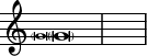 
\include "lilypond-book-preamble.ly"
\paper {
  indent = 0\mm
  line-width = 160\mm
  % offset the left padding, also add 1mm as lilypond creates cropped
  % images with a little space on the right
  line-width = #(- line-width (* mm  3.000000) (* mm 1))
  line-width = 160\mm - 2.0 * 10.16\mm
  % offset the left padding, also add 1mm as lilypond creates cropped
  % images with a little space on the right
  line-width = #(- line-width (* mm  3.000000) (* mm 1))
}
\include "arabic.ly"
\relative sol' { \grace \parenthesize
sol\breve \parenthesize sol
}

\layout {
  \context {
    \Staff
    \remove "Time_signature_engraver"
  }
}
